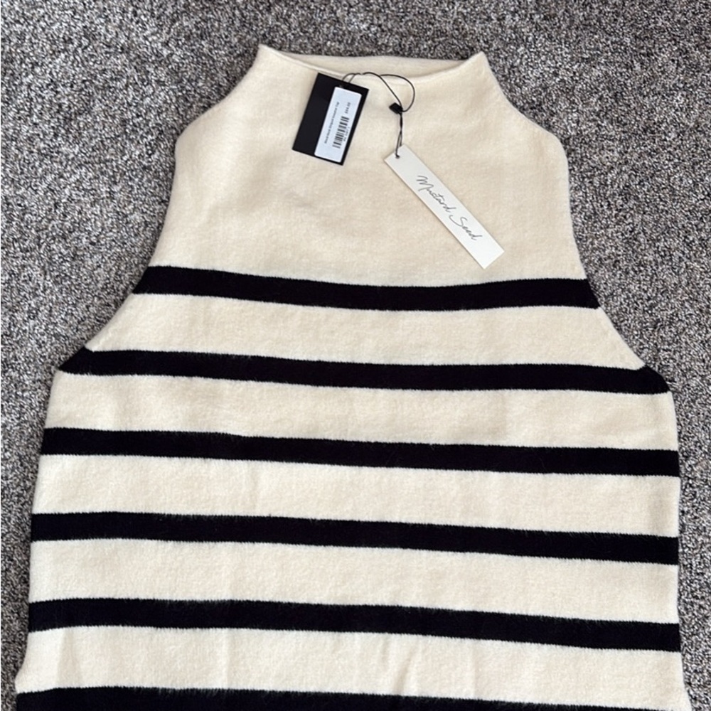 Mustard Seed Cream Mock-Neck Sweater Top